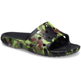 Pantuflas de hombre Crocs Classic Spray Camo Slide negro Black