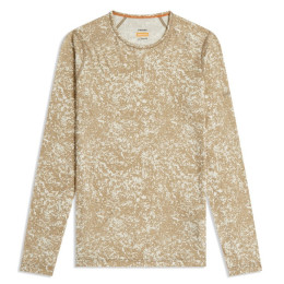 Camiseta funcional de mujer Icebreaker Women M 200 Oasis LS Crewe Moss BloomAOP beige/blanco Cumin/Undyd/Aop