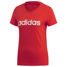 Camiseta de mujer Adidas W E LIN T rojo Actred/White