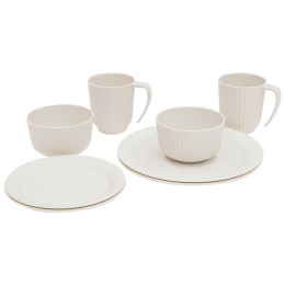 Vajilla Outwell Delish 2 Person Dinner Set beige Sandstone
