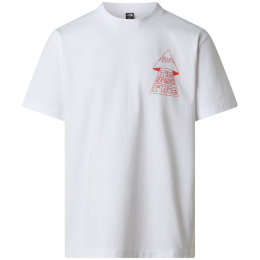 Camiseta de hombre The North Face M Mountain Play Relaxed Short Sleeve Tee-Graphic blanco TNF WHITE