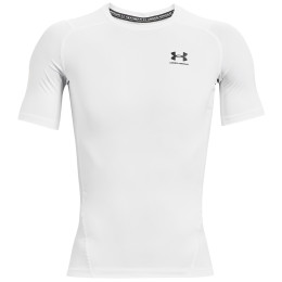 Camiseta funcional de hombre Under Armour HG Armour Comp SS blanco White/Black