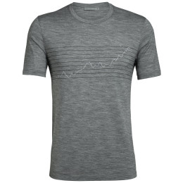 Camiseta de hombre Icebreaker SS Crewe Global Heat Index gris GritstoneHthr