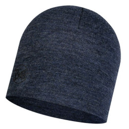 Gorro de invierno Buff Merino Midweight Beanie azul NIGHT BLUE MELANGE