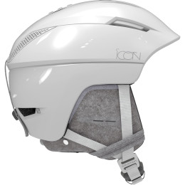 Casco de esquí para mujer Salomon Icon² C. Air blanco WhiteGlossyPremium