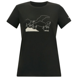 Camiseta de mujer Regatta Womens Fingal Stretch negro Black