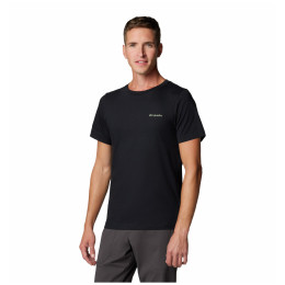 Camiseta de hombre Columbia Rapid Ridge™ Back Graphic Tee II negro/beige Black, Button Badge