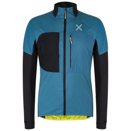 Sudadera funcional de hombre Montura Traccia Octa Maglia negro/turquesa SteelBlue/SunnyLime