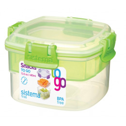 Caja de alimentos Sistema Snacks TO GO 400ml verde