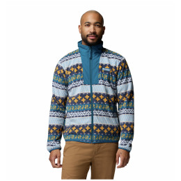 Sudadera de hombre Columbia Sequoia Grove™ Ii Fz Printed Fleece azul Phoenix Blue Wizard Island