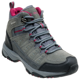 Calzado de mujer Hi-Tec Lasado Mid WP Wo´s gris DarkGray/Black/DarkFuchsia