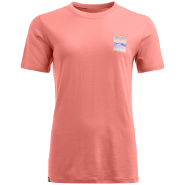 Camiseta funcional de mujer Ortovox 140 Cool Mtn Gradient Ts rosa Blossom