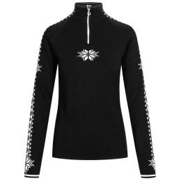 Jersey de mujer Dale of Norway Geilo Fem Sweater negro/blanco Black Offwhite