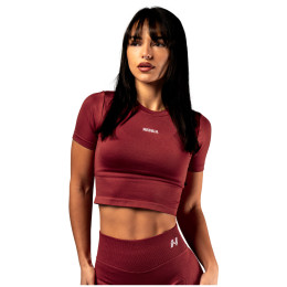 Top de mujer Nebbia Seamless crop top with SS Power rojo RED