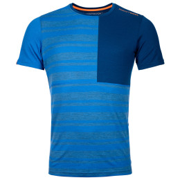 Camiseta funcional de hombre Ortovox 185 Rock'N'Wool Short Sleeve azul JustBlue