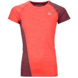 Camiseta funcional de mujer Ortovox W's 120 Cool Tec Fast Upward T-Shirt rojo Coral Blend