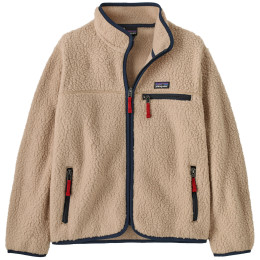 Sudadera para niños Patagonia K's Retro Pile Jacket - Valley Khaki beige/azul Valley Khaki