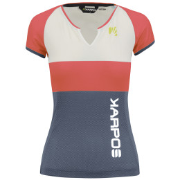 Camiseta de mujer Karpos Moved Evo W Jersey gris/rojo Hot Coral/Cloud Dancer/Vintage