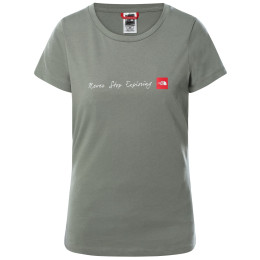 Camiseta de mujer The North Face W S/S Neverstopexploring Tee gris/verde AgaveGreen