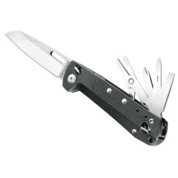 Cuchillo multiuso Leatherman Free K4 negro/plata Grey / Šedá