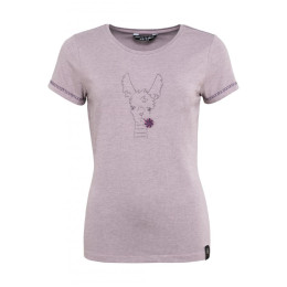 Camiseta de mujer Chillaz Saile Happy Alpaca 2022 rosa purple melange