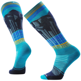 Calcetines de esquí Smartwool Ski Targeted Cushion Summit Shot OTC Socks azul CAPRI