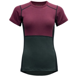 Camiseta funcional de mujer Devold Lauparen Merino 190 T-Shirt Wmn gris/violeta Beetroot/Woods/Ink