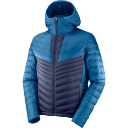 Chaqueta de plumón para hombre Salomon Haloes Down Hoodie M azul Poseidon/NightSky