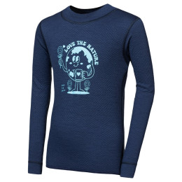 Camiseta funcional para niños Sensor Merino DF Planet Deep Blue azul oscuro Deep Blue
