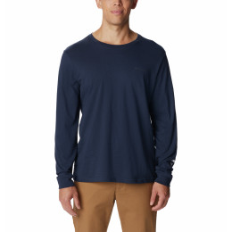Camiseta de hombre Columbia CSC Basic Logo™ LS Sleeve azul oscuro Collegiate Navy, CSC Sleeve Logo