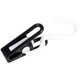 Juego de ganchos Bo-Camp Clothes peg with hook - 6ks negro/blanco