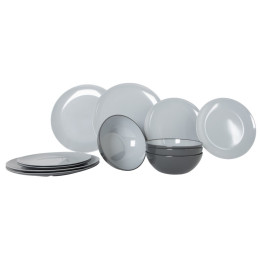 Vajilla Gimex Tableware grey 12 pcs