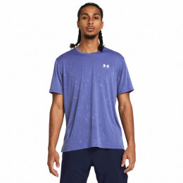 Camiseta de hombre Under Armour STREAKER SPLATTER SS azul/violeta Starlight/DownpourGray/Reflective