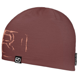 Gorro Ortovox 120 Tec Logo Beanie violeta oscuro/rosa mountain rose