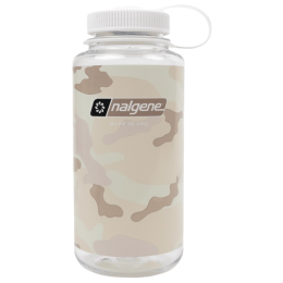 Botella Nalgene Wide Mouth Camo Print 1000 ml blanco Clear/White Camo
