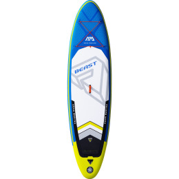 Tabla de surf de pala Aqua Marina Beast 10'6''x32''x6'' azul/amarillo