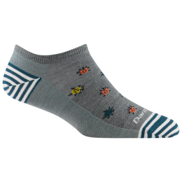 Calcetines de mujer Darn Tough Lucky Lady No Show Lightweight gris seafoam