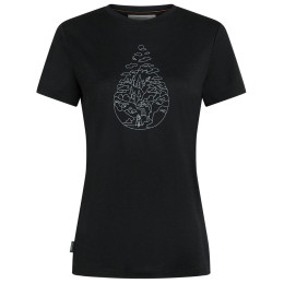 Camiseta de mujer Icebreaker Women Merino 150 Tech Lite SS Tee Hike Path negro Black