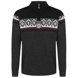 Jersey de hombre Dale of Norway Moritz Masc Sweater negro Darkcharcoal Raspberry Black