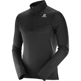 Sudadera de hombre Salomon Grid HZ Mid M negro Black