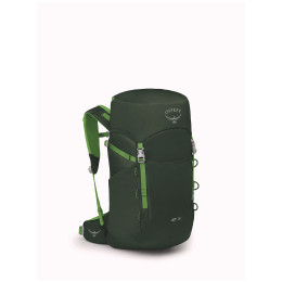 Mochila para niños Osprey Jet 28 verde green canopy/limeline green