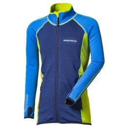 Sudadera funcional para niños Progress Torez Junior azul/verde modrá/zelená