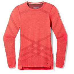 Camiseta funcional de mujer Smartwool W Intraknit Thermal Merino Bl Crew negro/rosa Scarlet-Black Cherry