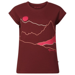 Camiseta de mujer Alpine Pro Nogera burdeos WINETASTING VARIANTA PA