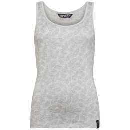 Camiseta sin mangas para mujer Chillaz Telendos Feather Ornament gris claro LightGrayMelange
