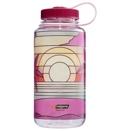 Botella Nalgene Wide Mouth 1l Clear Stained Glass rosa clear