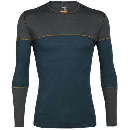 Camiseta de hombre Icebreaker M 200 Oasis Deluxe LS Crewe azul/gris Nightfall/Monsoon
