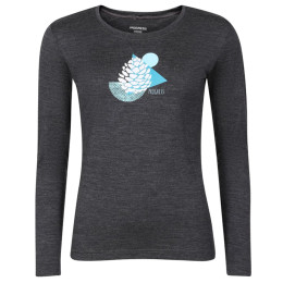 Camiseta funcional de mujer Progress Hela "Cone" gris šedý melír