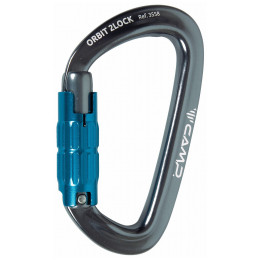 Mosquetón Camp Orbit 2Lock - Gun Metal / Blue gris/azul Gun Metal / Blue