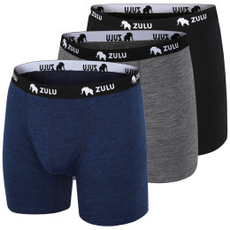 Calzoncillos bóxer para hombre Zulu Merino 160 6in 3-pack